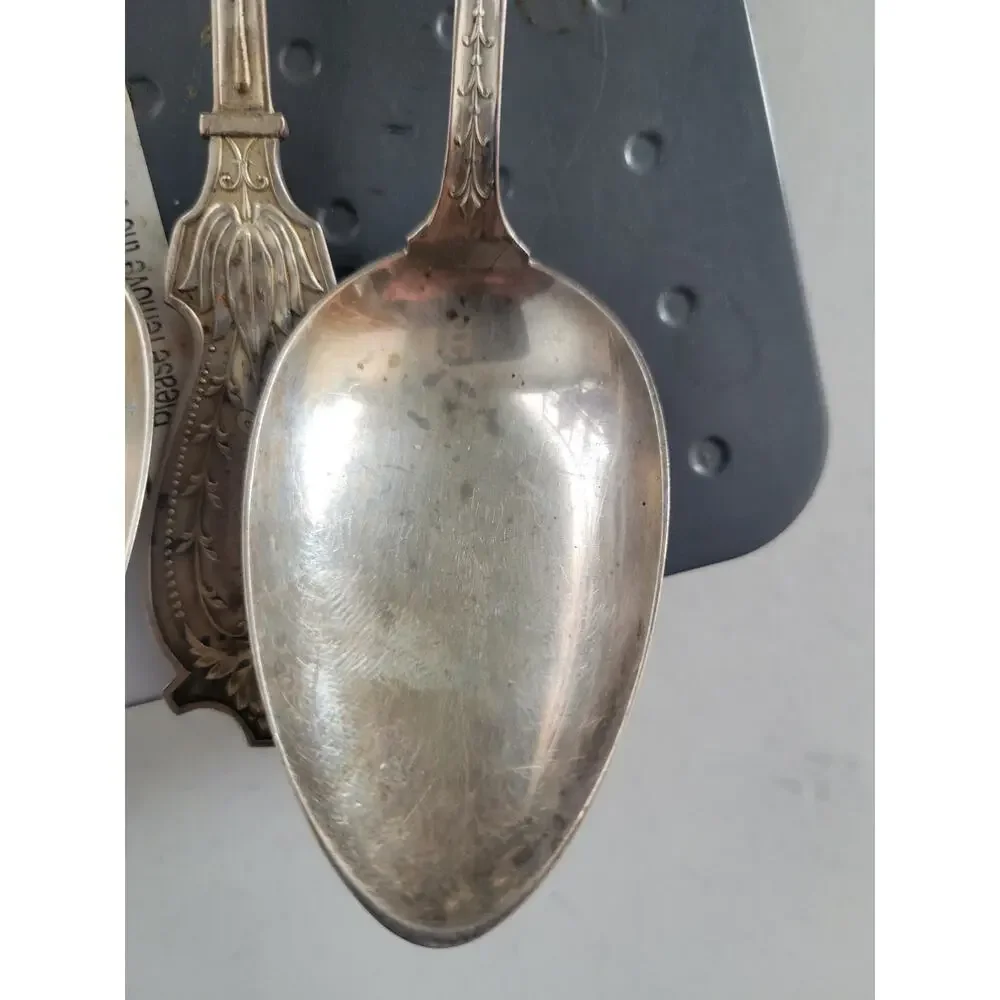 Schulz and Fischer Sterling set of 6 spoons TBSP or serving Faralone 10oz